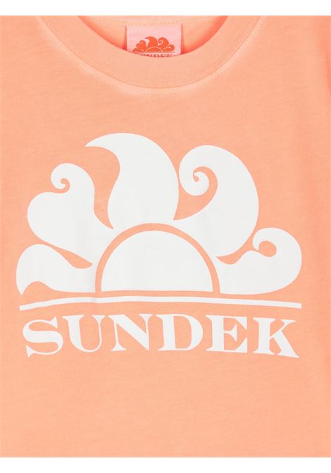 T-shirt con stampa SUNDEK | B021TEJ78TC04701 FLUO ORANGE 01